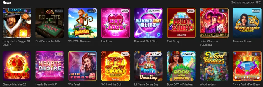 Gry w kasynie GG Bet